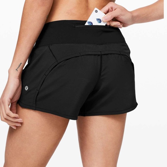 lululemon athletica Pants - Lululemon Run speed Shorts 4  Black Preowned 2 1/2" inseam